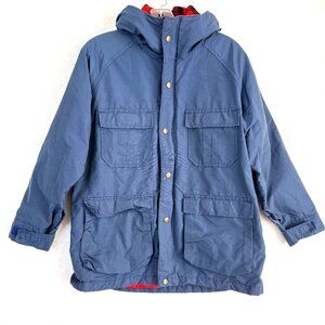 VTG LL BEAN Baxter State Parka Wool Buffalo Plaid Flannel Lined Hooded Jacket M